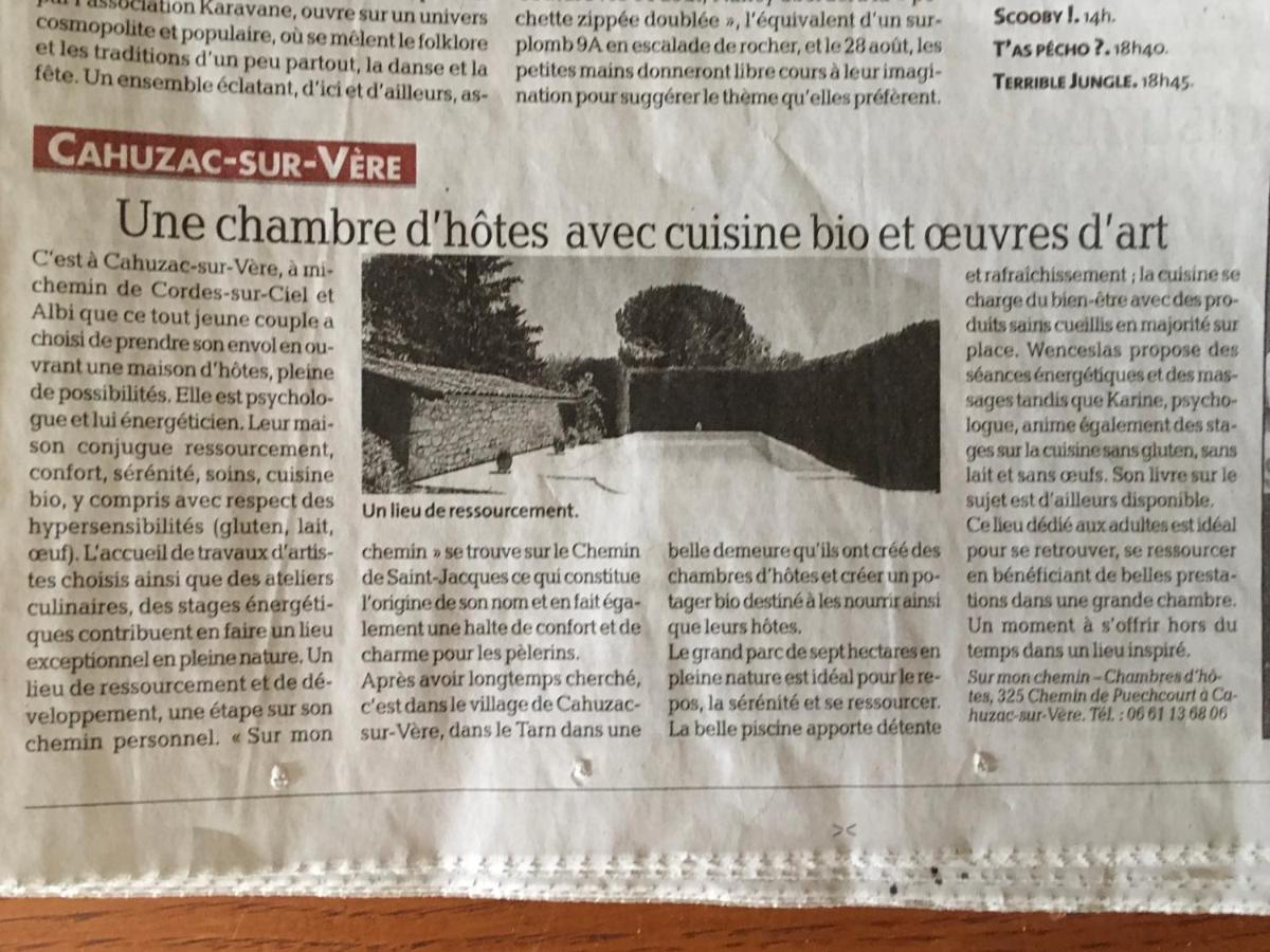 Sur Mon Chemin Chambres D'Hotes Cahuzac-sur-Vère Exterior foto
